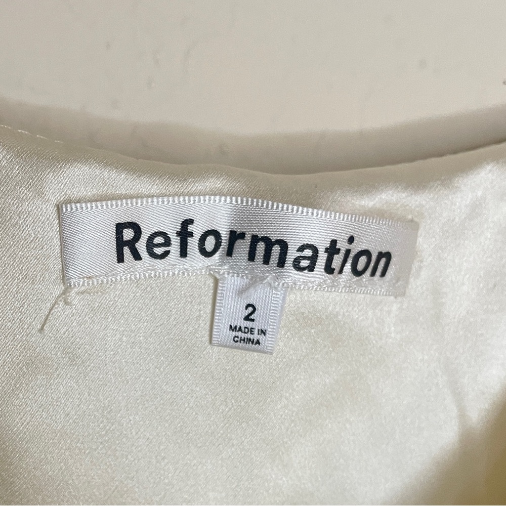 EUC Reformation Silk Slip Dress Size 2 - Picture 3 of 4